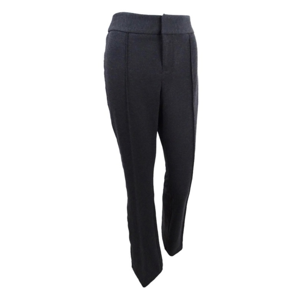 INC Faux-Leather-Trim Casual Trouser Pants